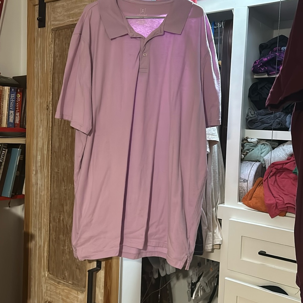 Brand is George polo color is purple size is 3x
